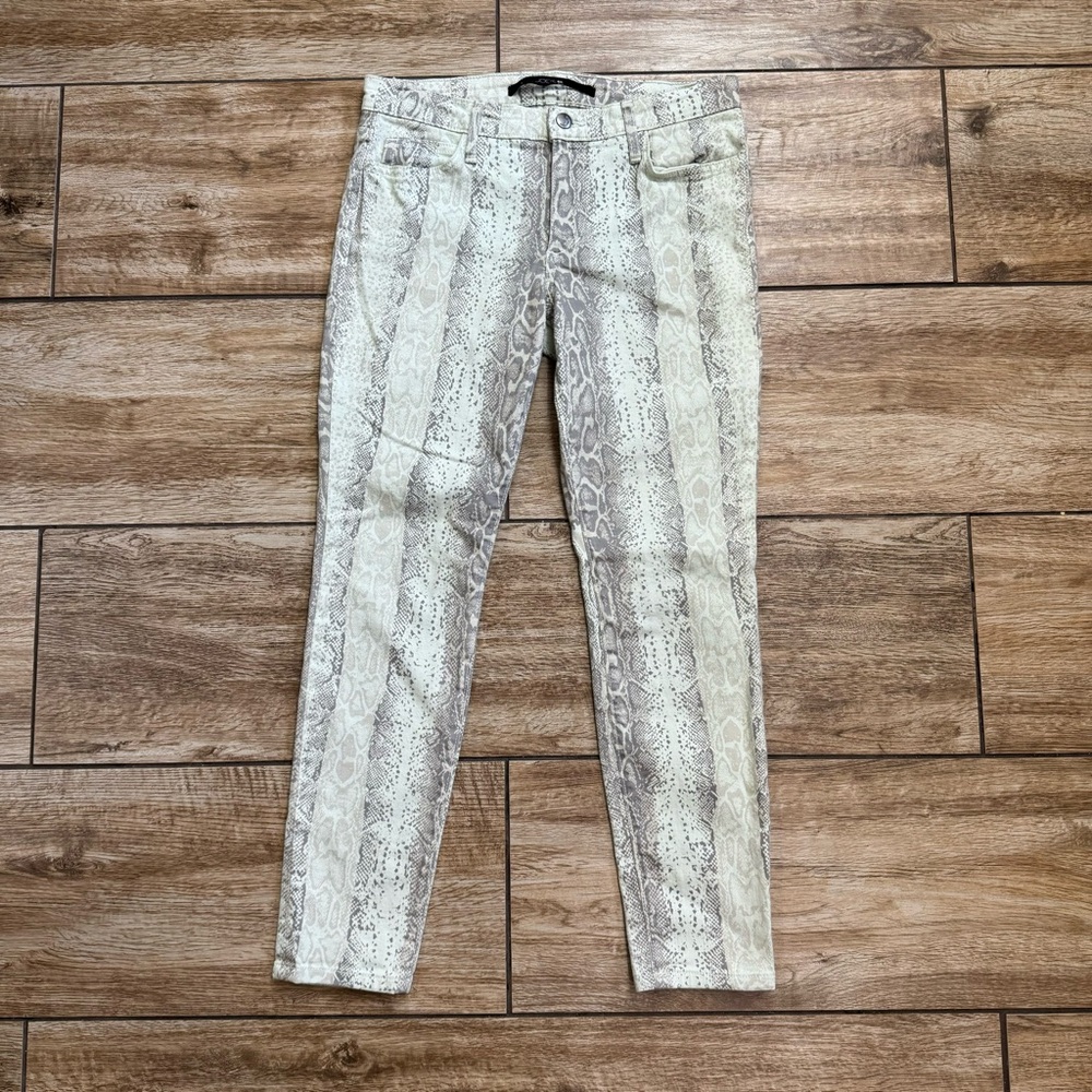 JOE'S JEANS The Luna High Rise Cigarette Skinny Jeans Size 27 Snake Print Denim - Picture 2 of 14